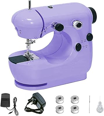 Wawasia mini machine à coudre portable avec 2 vitesses pour débutants