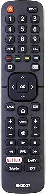 Télécommande de remplacement allimity en2d27 pour téléviseur led intelligent hisense h5c h8c 50h6b