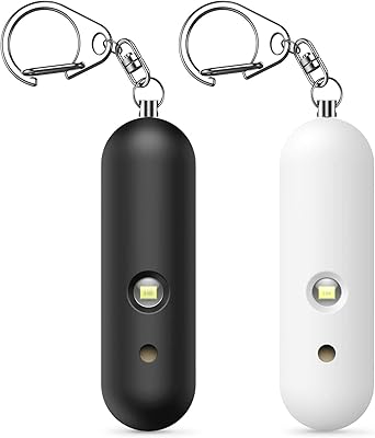 Alarme personnelle sûre 130 db porte-clés à deux haut-parleurs alarme d'auto-défense d'urgence