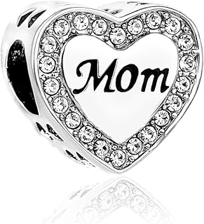 Bracelet pendentif en argent en forme de cœur pour femme, pour famille