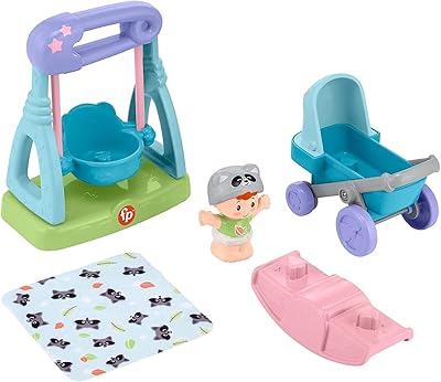 Ensemble de jeu de balançoire et de promenade pour bébé fisher-price avec figurine