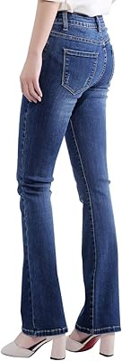 Jean pour femme museian, pantalon en jean taille haute large à la cheville