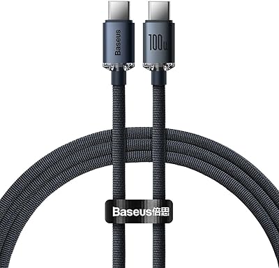 Câble de données à charge rapide baseus crystal shine series type c à