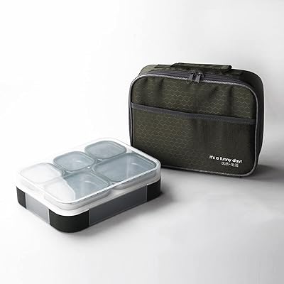 Boîte à lunch étanche en acier inoxydable avec 5 compartiments, parfaite