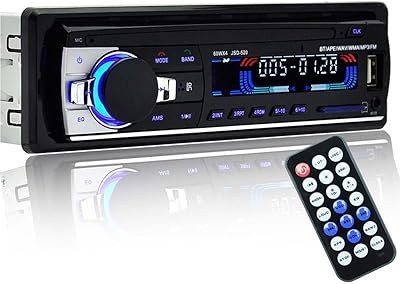 Lecteur stéréo de voiture avec téléphone mp3 bluetooth et télécommande 12 volts