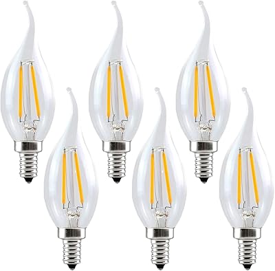 Ampoule candélabre led e12 à intensité variable 25w 250 lumens c35, base
