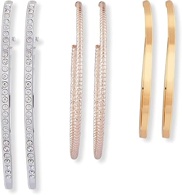 Ensemble de boucles d'oreilles créoles et semi-créoles de fête modernes parsemées de perles
