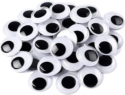 200 pièces d'yeux mobiles noirs et blancs, yeux de dessin animé, ronds