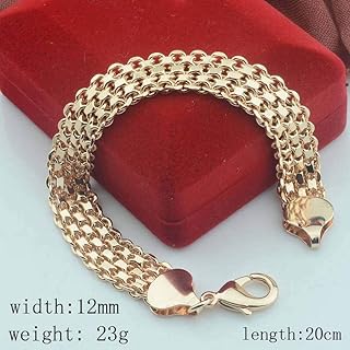 10mm 12mm grand large pour femmes hommes bracelet couleur or