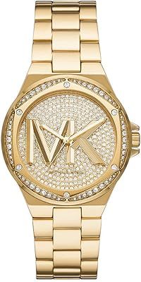 Montre michael kors mk7229 lenox à trois aiguilles dorées en acier inoxydable