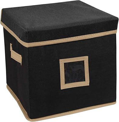 Boîte de rangement carrée fawch organiseur pliable avec couvercle boîte de rangement