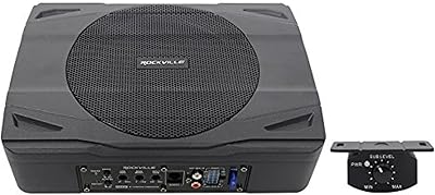 Caisson de basses actif mince rockville ss8b 400 w 8" pour voiture/camion