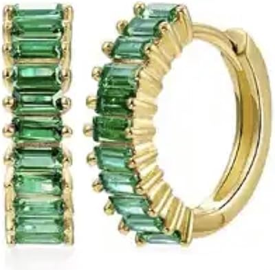 Or 14 carats rempli | petites boucles d'oreilles créoles huggie en argent sterling
