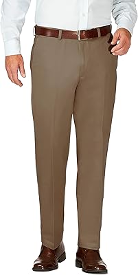 Haggar pantalon extensible dissimulé pour hommes work to weekend, sans repassage sur le devant,
