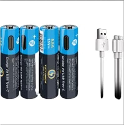 Piles rechargeables totonica usb type c, haute capacité, piles aaa extrêmement sûres