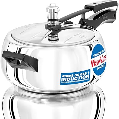 Autocuiseur hawkins ssc35 en acier inoxydable avec base à induction, 3,5 l, argent