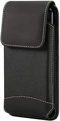 Dfv mobile - housse de ceinture verticale en cuir et nylon pour vivo