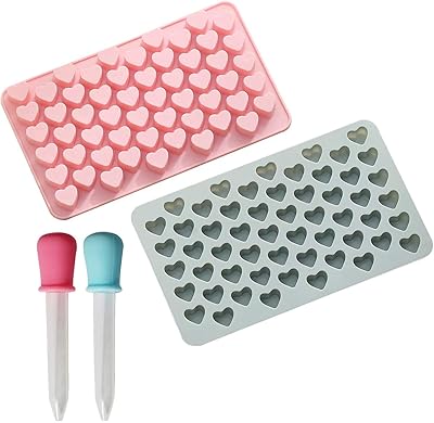 Mini moule en silicone en forme de cœur elikdon lot de 2 moules
