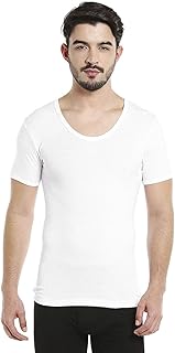 Maillot de corps byc pour hommes (col en u) - blanc, blanc