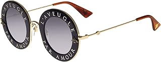Lunettes de soleil gucci gg 0113 s- 001, noir/or gris