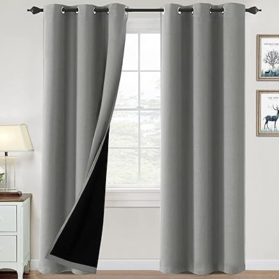 Rideaux 100 % occultants skihd pour chambre à coucher rideaux entièrement bloquant la chaleur