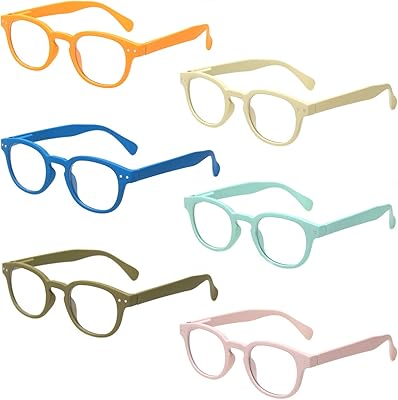 6 lunettes de lecture de grande valeur de spring readers couleur à charnière