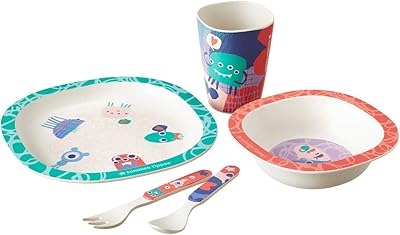 Service de vaisselle en bambou pour enfants tommee tippee, 5 pièces, lot