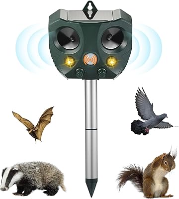 Répulsif pour animaux à énergie solaire urbazaar - répulsif à ultrasons pour chiens