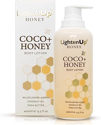 Omic lightenup, lotion pour le corps éclaircissante pour la peau – 13,5 fl oz / 400 ml – lotion pour le corps hydratante quotidienne au miel – avec coco et beurre de karité. Diaytar : Quand qualité rime avec économie