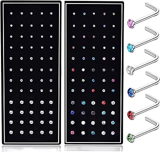 120pcs anneaux de nez en acier inoxydable, 1,5 mm 2 mm 2,5 mm