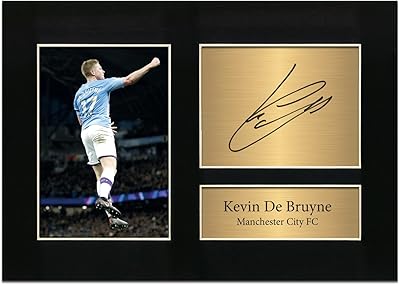 Une photo imprimée de la signature de kevin de bruyne manchester city a4