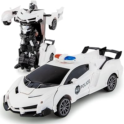 Jouet de voiture télécommandé police remor à l'échelle 1:18 voiture rechargeable avec lumières