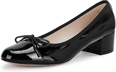 Chaussures à talons bas épais classiva pour femmes, chaussures classiques à enfiler à