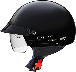 Casque de moto glx m14 cruiser avec visière couleur rétractable approuvée par le dot