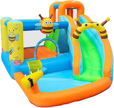 Château gonflable de piscine en forme de pistolet à eau avec motif d'abeille