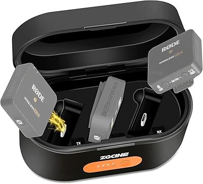 Étui de chargement sans fil v2com compatible avec les microphones rode
