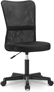 Chaise de bureau pivotante réglable en maille à dossier moyen btm avec support