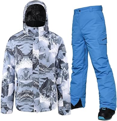 Ensemble veste et pantalon de ski pour hommes, imperméable, extérieur, hiver, ski, snowboard