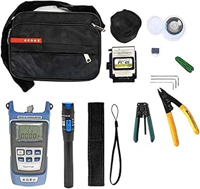 Kit d'outils pour fibre optique ftth hvv10 en 1 comprenant un stylo testeur