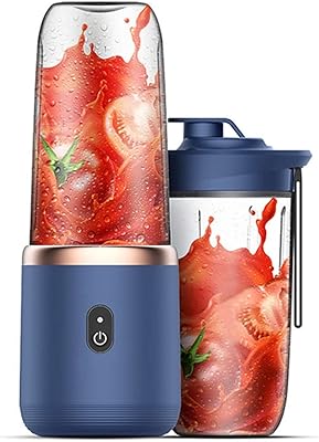 Mélangeur portable micacos, mélangeurs portables 400 ml sans bpa avec 6 lames, mini