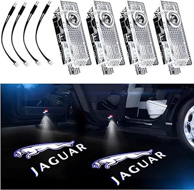 4 pièces led logo de porte de voiture projecteur lumières d'ombre pour jaguar