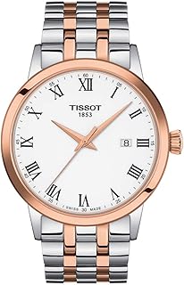 Montre tissot classic dream pour homme en acier inoxydable et or rouge t1294102201300