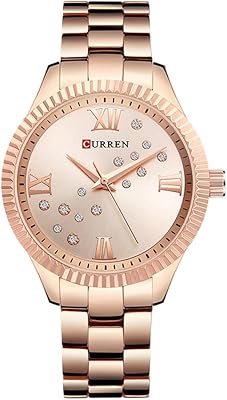 Montre décontractée pour femme, analogique, acier inoxydable - 9009