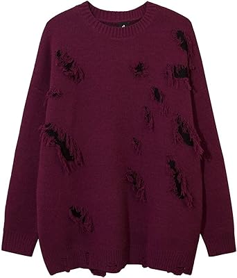Pull yogaye pour hommes, pull déchiré de créateur pour hommes, vêtements d'hiver