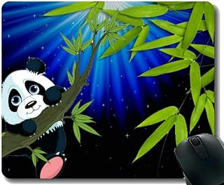 Tapis de souris flying pig men avec bord cousu, déclaration d'humour panda géant