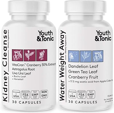 Pilules quotidiennes anti-rétention d'eau youth & tonic pour nettoyer les reins, les gonflements