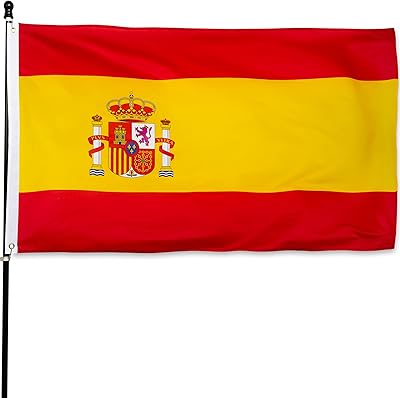 Drapeau d'espagne danf 3 pieds x 5 pieds en polyester, drapeaux nationaux espagnols