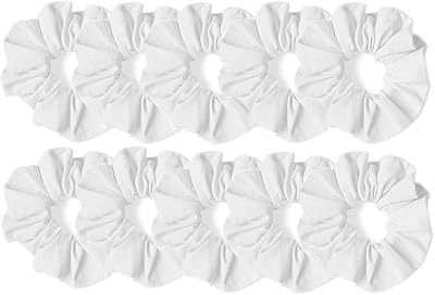 Yasalwas 10 pièces élastiques à cheveux blancs pour teinture par nouage, élastiques