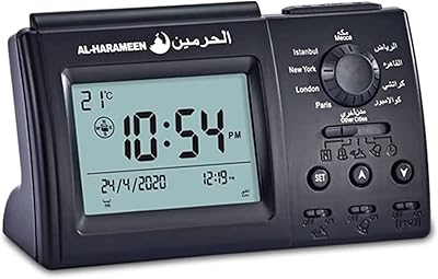 Horloge de table islamique azan oshengsi, deux horloges de prière pour toutes