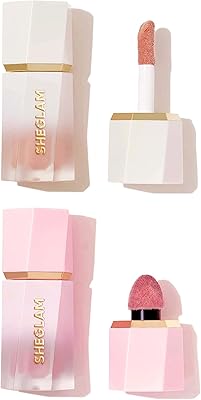 Lot de 2 - blush liquide shiglam color bloom et surligneur liquide glow bloom, ensemble idéal pour de belles joues et de beaux yeux (love cake avec bellini brunch). Diaytar Sénégal : Des produits pour toute la famille à prix cassés